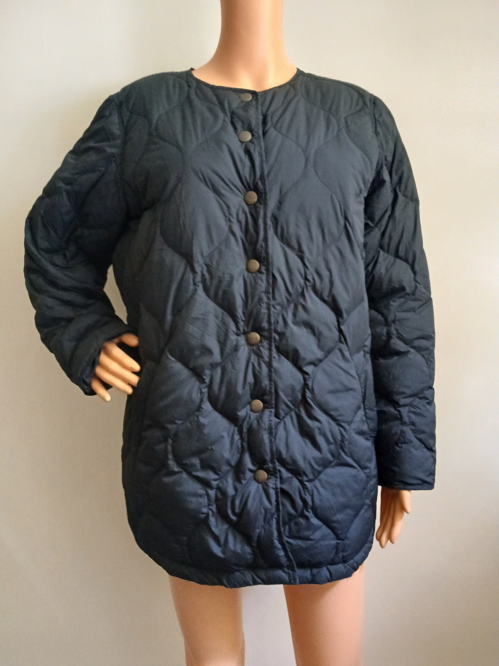 Marine Layer Black Oversized Down Jacket Small Fits Up to L Color Black NWOT